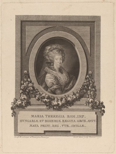 मैरी-थेरेस, पवित्र रोमन महारानी, 1792। द्वारा जैकब एडम