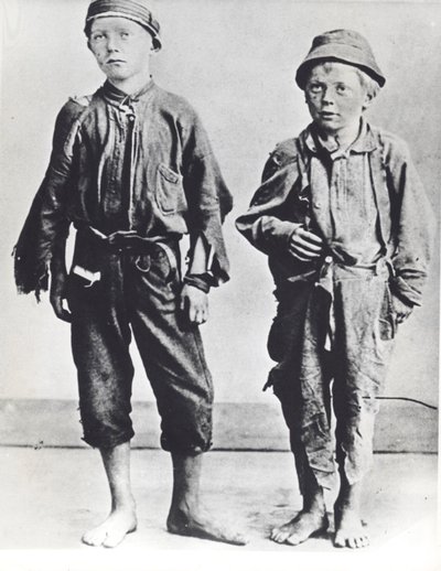 न्यूयॉर्क शहर के स्ट्रीट अरब, c.1900 (b/w फोटो) द्वारा जैकब अगस्त रईस