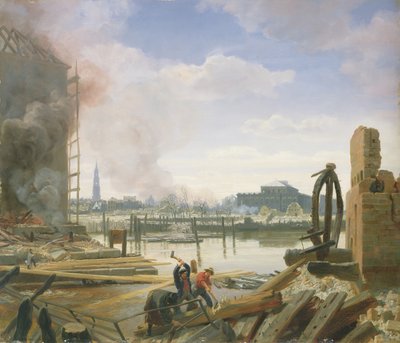 हैम्बर्ग आफ्टर द फायर, 1842 द्वारा जैकब जेन्स्लर