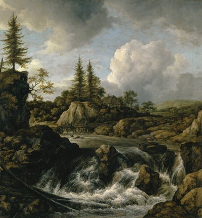 झरना के साथ लैंडस्केप, c.1660 द्वारा Jacob van Ruisdael