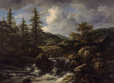 झरना के साथ जंगल लैंडस्केप, c.1665-1670 द्वारा Jacob van Ruisdael