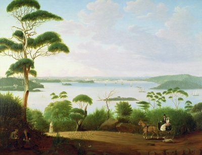 सिडनी हार्बर सिडनी, 1848 की ओर देख रहा है द्वारा जैकब जानसेन