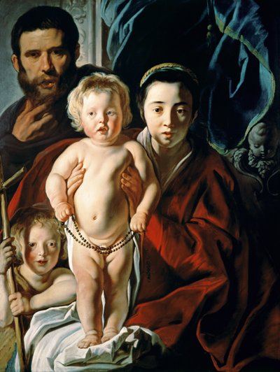 सेंट जॉन द बैप्टिस्ट के साथ पवित्र परिवार, c.1620-25 द्वारा जैकब जॉर्डन