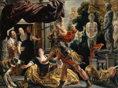 Uirses Circe की धमकी, c.1630-35 द्वारा जैकब जॉर्डन