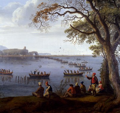 जैकब फिलिप हैकर्ट (1737-1807) द्वारा फर्डिनेंड IV फुसारो झील पर शिकार करता है, विवरण द्वारा जैकब फिलिप हैकर