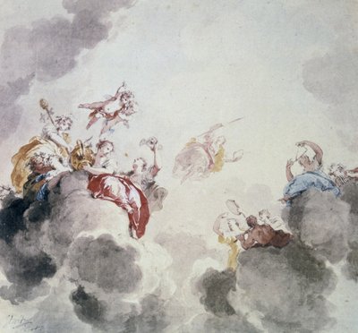 स्वर्गीय दृश्य, 18 वीं शताब्दी। द्वारा जैकब डे विट
