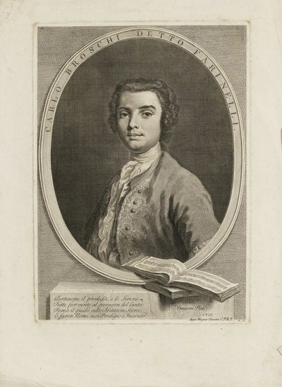 गायक फारिनेली कार्लो ब्रॉस्ची का पोर्ट्रेट 1705-1782, 1735 द्वारा जैकोपो अमिगोनी