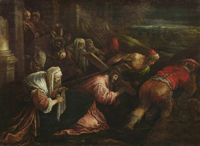 क्रूस ले जाने वाले मसीह, c.1570-80 द्वारा जैकोपो बास्सानो