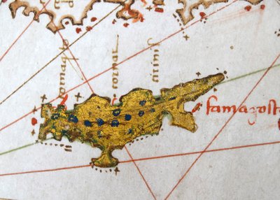 साइप्रस, यूरोप का पुनर्जागरण नक्शा, जैकोपो रूसो (बाद), 1528 द्वारा Jacopo Russo