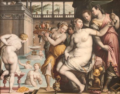 बतशेबा एट हर बाथ, 1573-1574। द्वारा जैकोपो ज़ुच्ची