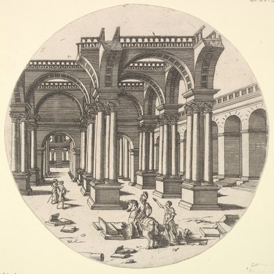 पर्सपेक्टिव व्यू, आइसिस का मंदिर, 1551। द्वारा जैक्स एंड्रोएट डू सेर्सौ