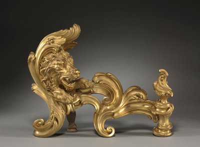 Andirons चेनेट्स की जोड़ी, 1752। द्वारा जाक काफ़िएरी