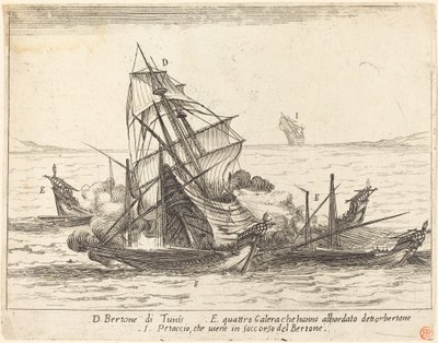 बर्टोन का बोर्डिंग, 1617। द्वारा जैक्स कैलोट