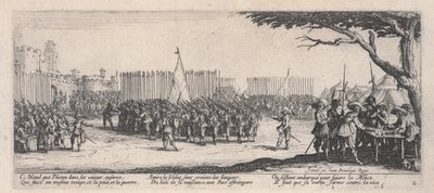 &39;द मिसरीज ऑफ वार&39; से ट्रूप्स (L&39;Enrôlement des troupes) में प्रवेश द्वारा जैक्स कैलोट