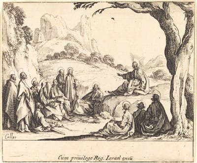 पर्वत पर उपदेश, 1635। द्वारा जैक्स कैलोट