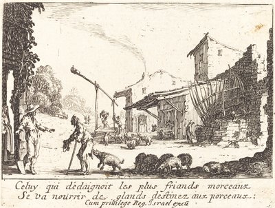 द स्वाइनहर्ड, 1635। द्वारा जैक्स कैलोट