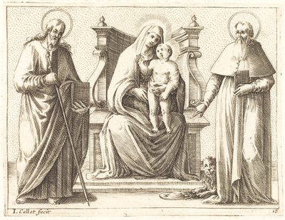 वर्जिन एंड चाइल्ड विथ सेंट्स जेम्स एंड जेरोम, 16081611। द्वारा जैक्स कैलोट