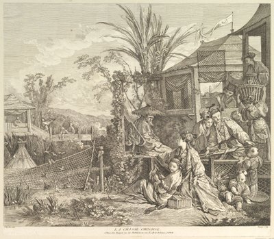 1743 के बाद चिनोइज़रीज़ से ला चेस चिनोइस द चाइनीज़ हंट। द्वारा जैक्स गेब्रियल हूक्वियर