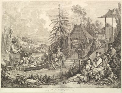 1743 के बाद, चिनोइज़रीज़ से ला पेशे चिनोइज़ चाइनीज़ फ़िशिंग। द्वारा जैक्स गेब्रियल हूक्वियर