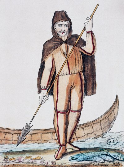 मछली पकड़ने की पोशाक, लैब्रोस (सक्रिय 1796) द्वारा ड्राइंग से उत्कीर्णन, एनसाइक्लोपीडी डेस वॉयेज से, जैक्स ग्रासेट डी सेंट-सौवेर (1757-1810) द्वारा द्वारा जैक्स ग्रासेट डी सेंट सौवेउर