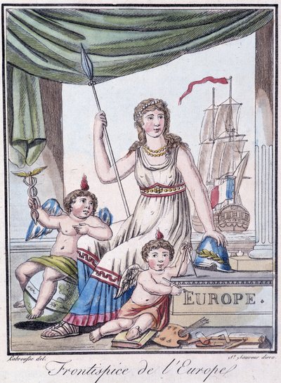 यूरोप का फ्रंटस्पाइस - ग्रासेट सेंट सॉवेउर द्वारा "" इनसाइक्लोपीडिया ऑफ़ ट्रेवल्स "" में, एड। १७९६ द्वारा जैक्स ग्रासेट डी सेंट सौवेउर