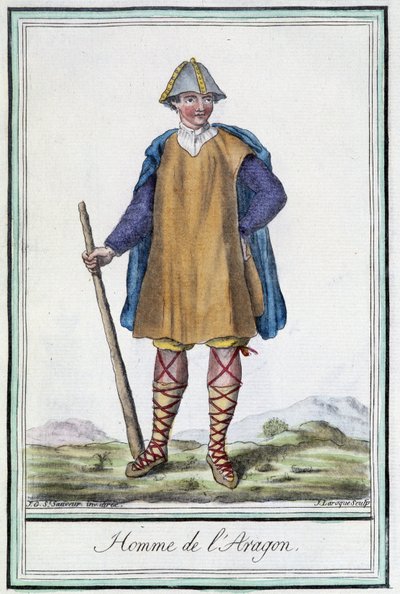 मैन ऑफ आरागॉन (स्पेन) - ग्रासेट सेंट सॉवेउर द्वारा "" इनसाइक्लोपीडिया ऑफ ट्रेवल्स "" में, एड। १७९६ द्वारा जैक्स ग्रासेट डी सेंट सौवेउर