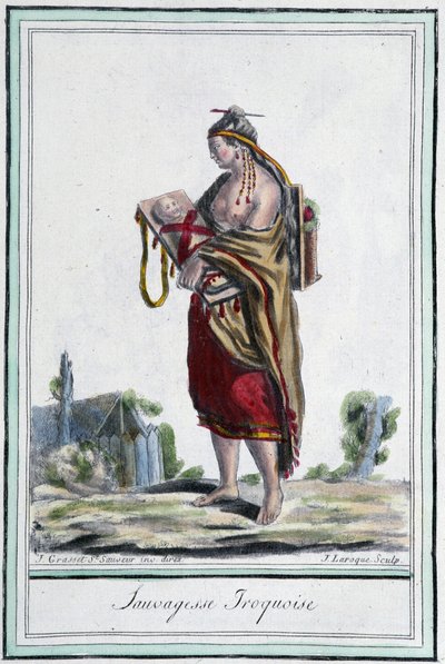 Iroquois सैवेज - ग्रासेट सेंट सॉवेउर, पेरिस द्वारा "" इनसाइक्लोपीडिया ऑफ़ ट्रेवल्स "" में द्वारा जैक्स ग्रासेट डी सेंट सौवेउर