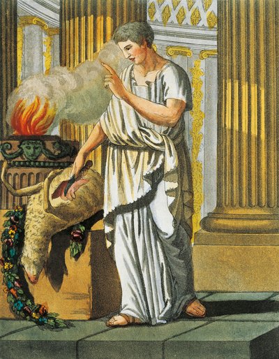 सोथसेयर, जैक्स ग्रासेट डी सेंट-सौवेर (1757-1810) द्वारा, प्राचीन रोम से उत्कीर्ण, या रोमन लोगों, उनके सैन्य, रीति-रिवाजों, धार्मिक और सार्वजनिक जीवन से संबंधित हर चीज का ऐतिहासिक और सचित्र विवरण द्वारा जैक्स ग्रासेट डी सेंट सौवेउर