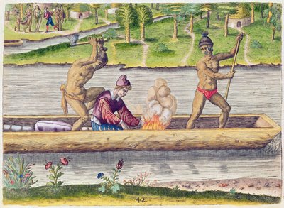 फ्रैंकफर्ट, 1591 में प्रकाशित थियोडोर डी ब्राय (1528-98) द्वारा उत्कीर्ण &39;ब्रेविस नराटियो ..&39; से एक फ्रांसीसी की हत्या द्वारा जैक्स ले मोयने