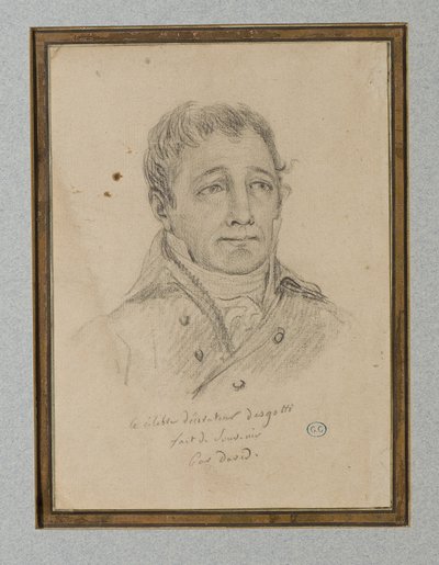 इग्नेस-यूजेन-मैरी डेगोटी का पोर्ट्रेट, c.1815-25 (हल्के भूरे रंग के कागज पर चाक) द्वारा जैक्स लुइस (कार्यशाला) डेविड