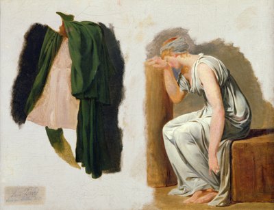 एक हरे रंग की टोगा और केमिली, &39;द ओथ ऑफ द होराती&39; द्वारा जैक्स लुई डेविड