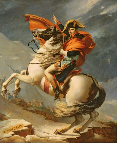 20 मई 1800 को नेपोलियन ने आल्प्स को पार किया द्वारा Jacques Louis David