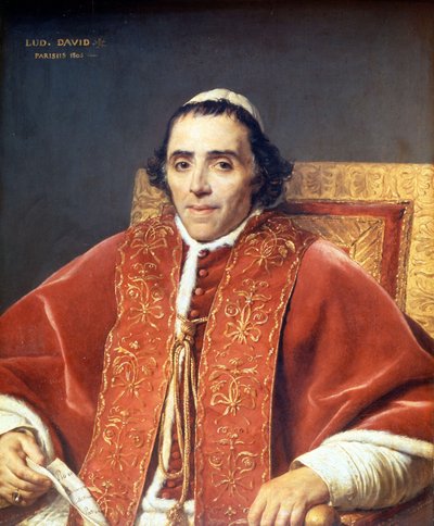 पायस VII (1742 - 1823)। जैक्स लुई डेविड (1748-1825) द्वारा पेंटिंग। लौवर संग्रहालय। पेरिस द्वारा जैक्स लुई डेविड