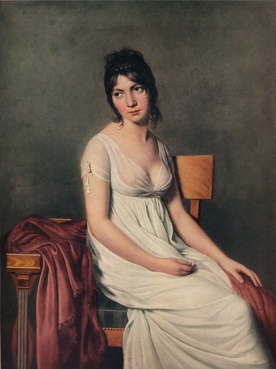 1798 में व्हाइट में एक युवा महिला का चित्रण द्वारा जैक्स लुई डेविड