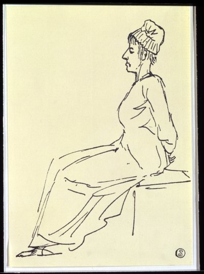 क्वीन मैरी एंटोनेट (1755-93) को उसके निष्पादन के रास्ते पर, 1793 द्वारा जैक्स लुई डेविड