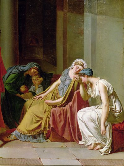 महिलाओं के एक समूह के होराती विस्तार की शपथ, कैनवास पर c.1783 तेल द्वारा जैक्स लुई डेविड