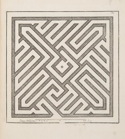 थिएटर डेस प्लान्स एट जार्डिनेज, पब 1652 (उत्कीर्णन) से पार्टेरे के लिए डिज़ाइन द्वारा जैक्स मोलेट