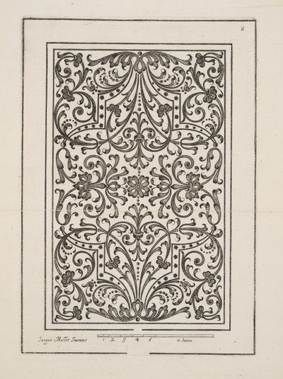 थिएटर डेस प्लान्स एट जार्डिनेज, पब 1652 (उत्कीर्णन) से पार्टेरे के लिए डिज़ाइन द्वारा जैक्स मोलेट