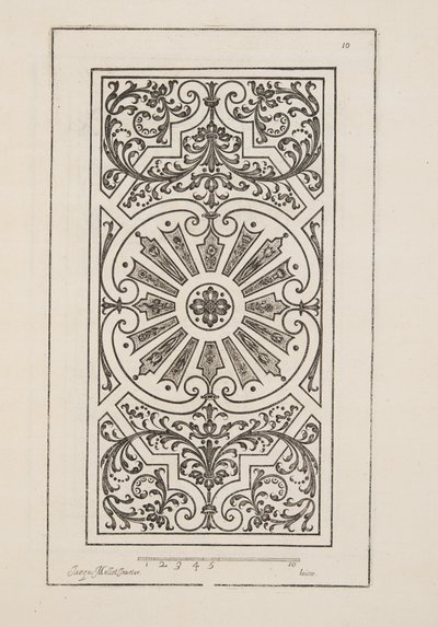 थिएटर डेस प्लान्स एट जार्डिनेज, पब 1652 (उत्कीर्णन) से पार्टेरे के लिए डिज़ाइन द्वारा जैक्स मोलेट