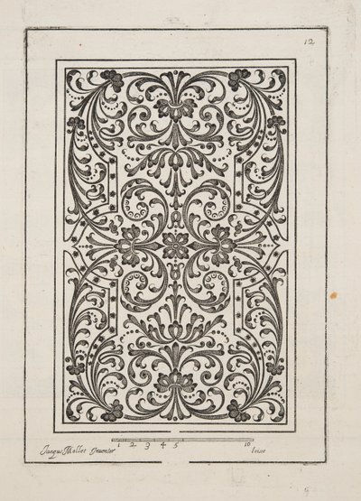 थिएटर डेस प्लान्स एट जार्डिनेज, पब 1652 (उत्कीर्णन) से पार्टेरे के लिए डिज़ाइन द्वारा जैक्स मोलेट