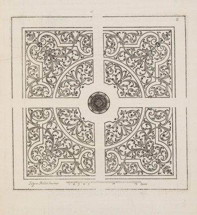 थिएटर डेस प्लान्स एट जार्डिनेज, पब 1652 (उत्कीर्णन) से पार्टेरे के लिए डिज़ाइन द्वारा जैक्स मोलेट