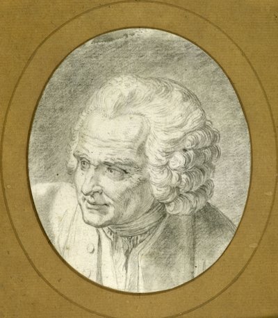 जीन-जैक्स रूसो का पोर्ट्रेट 1712-1778, 1775। द्वारा जैक्स फिलिप कारसेम