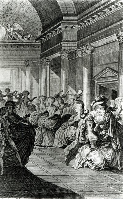 पियरे-ऑगस्टिन कैरन डी बेउमोरचिस (1732-99) द्वारा क्लाउड निकोलस मैलाप्यू (1755-1803) द्वारा उकेरी गई &39;द मैरिज ऑफ फिगारो&39; के एक्ट IV के दृश्य से &39;वह आपको अपने पति के लिए पवित्र और पवित्र बनाएगी। 1 द्वारा जैक्स फिलिप जोसेफ डी सेंट क्वेंटिन