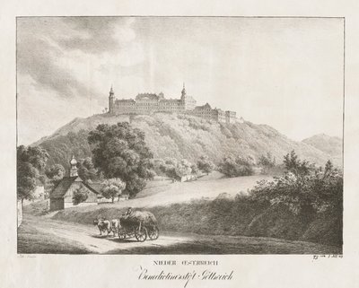 लोअर ऑस्ट्रिया, बेनेडिक्टिन एबे गॉटराइच, 1819। द्वारा जैकब ऑल्ट