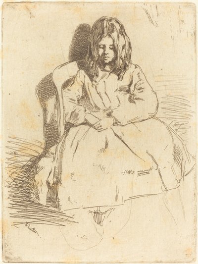 एनी बैठा, 1858। द्वारा जेम्स एबॉट मैकनील व्हिस्लर