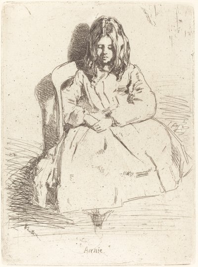 एनी बैठा, 1858। द्वारा जेम्स एबॉट मैकनील व्हिस्लर
