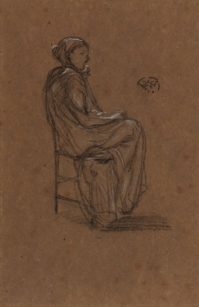 फीमेल फिगर, सीटेड, 1870-1873। द्वारा जेम्स एबॉट मैकनील व्हिस्लर