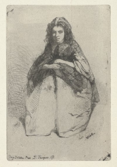 Fumette, c.1857 (नक़्क़ाशी और ड्राईपॉइंट) द्वारा जेम्स एबॉट मैकनील व्हिस्लर