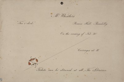 मिस्टर व्हिस्लर "टेन ओ" क्लॉक, 1885 का निमंत्रण द्वारा जेम्स एबॉट मैकनील व्हिस्लर