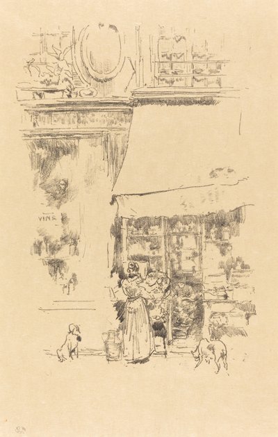 1894 में रुए डे ग्रेनेले में चीज़मेकर। द्वारा जेम्स एबॉट मैकनील व्हिस्लर